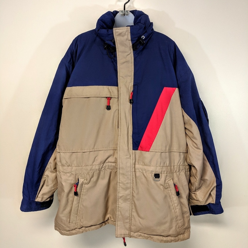 Vintage 90's Obermeyer Ski Jacket Parka Color Block Oversize